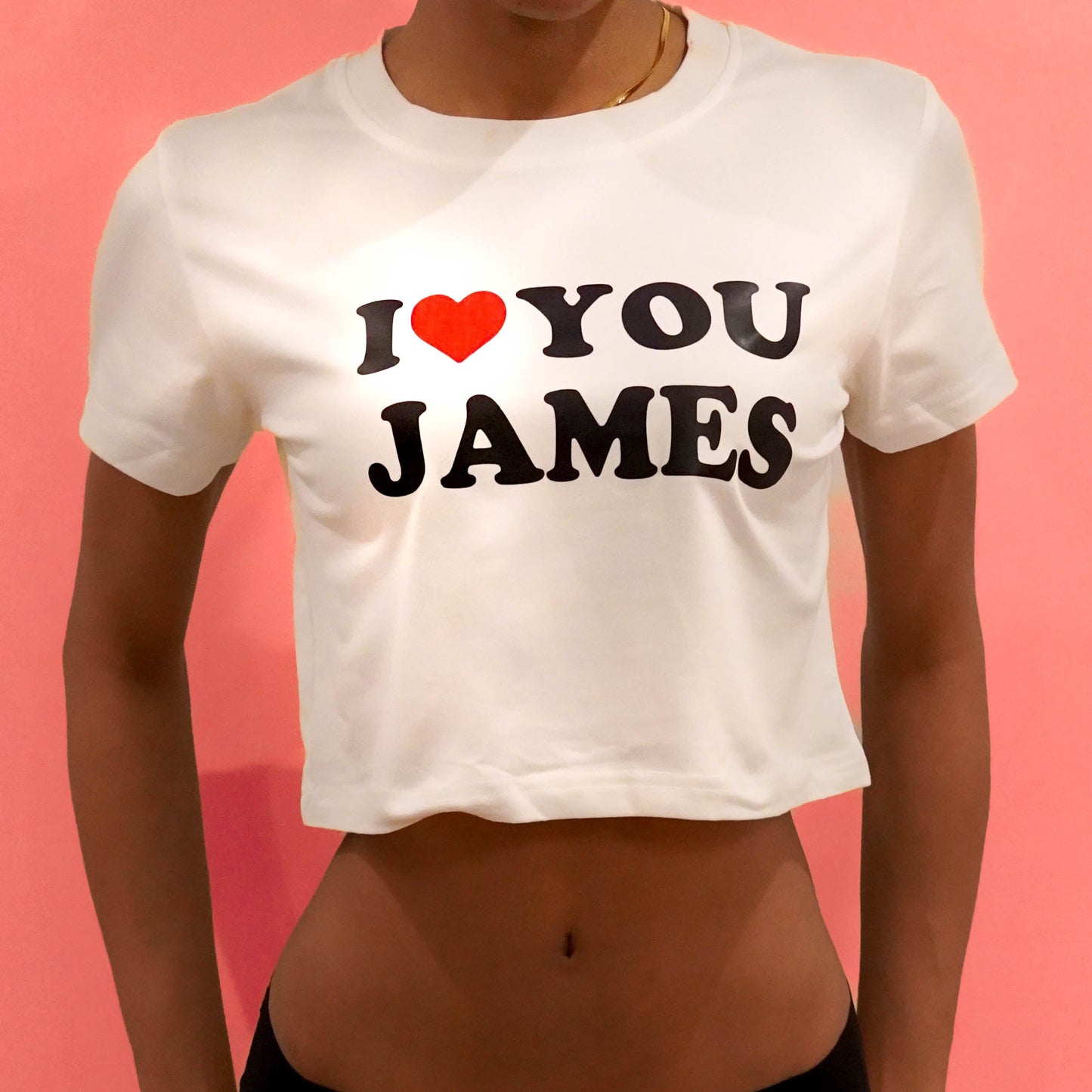 Personalized 'I ❤️ You' Crop Top