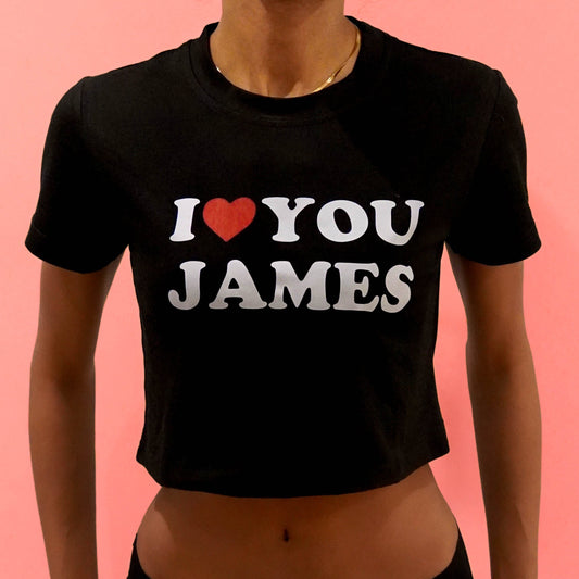 Personalized 'I ❤️ You' Crop Top